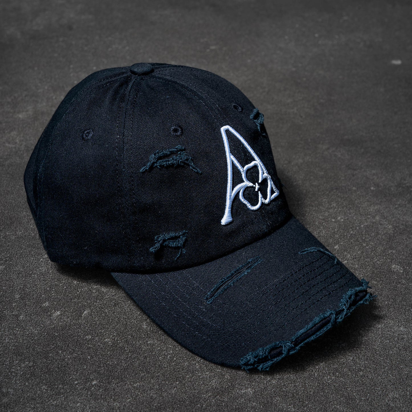 Distressed Cap Black