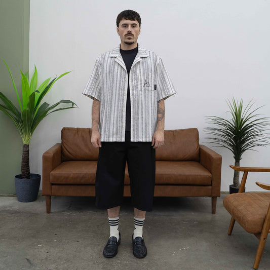 Short Sleeve Cuban Shirt White