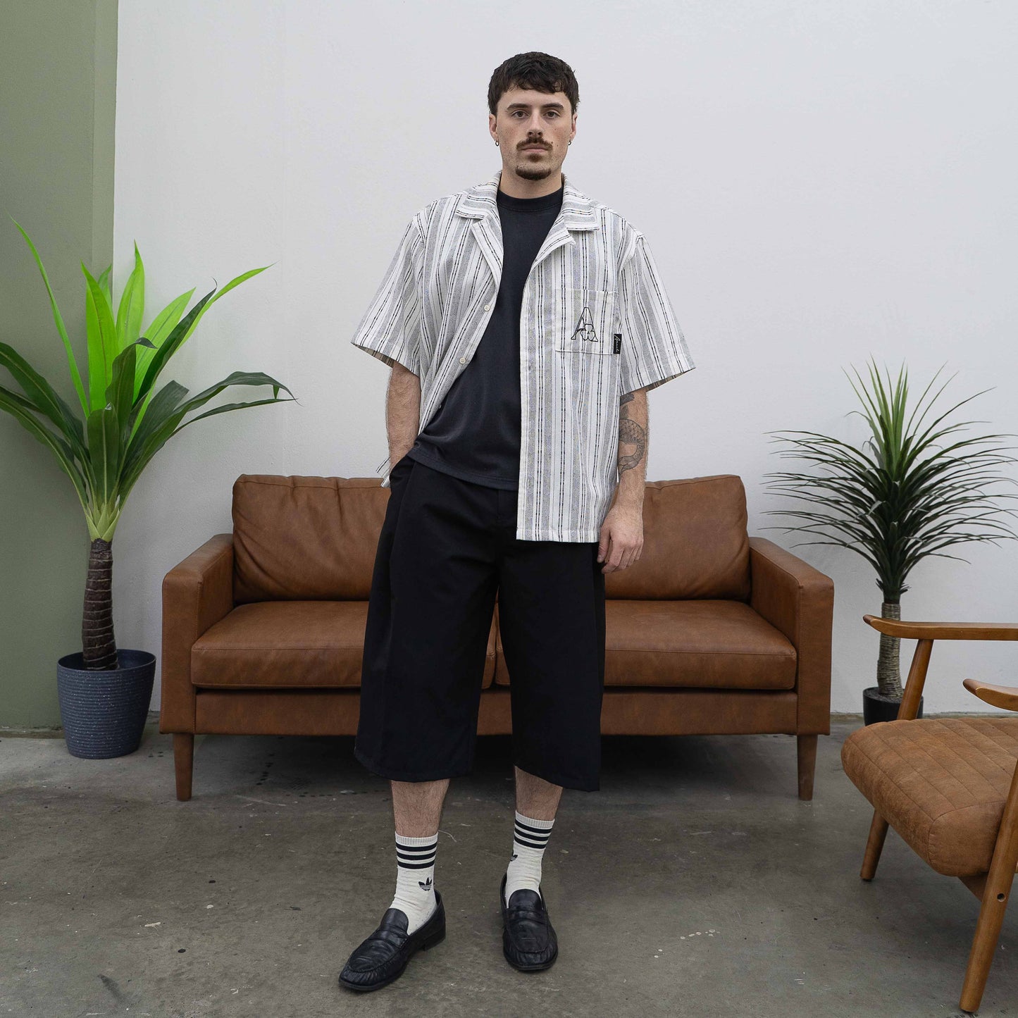 Short Sleeve Cuban Shirt White