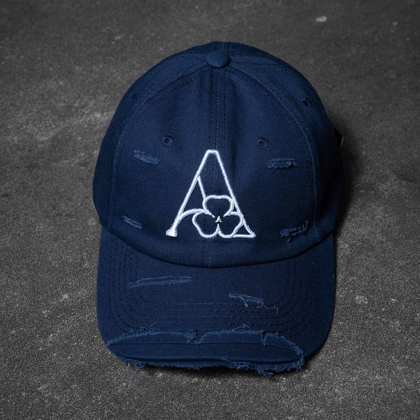 Distressed Cap Navy
