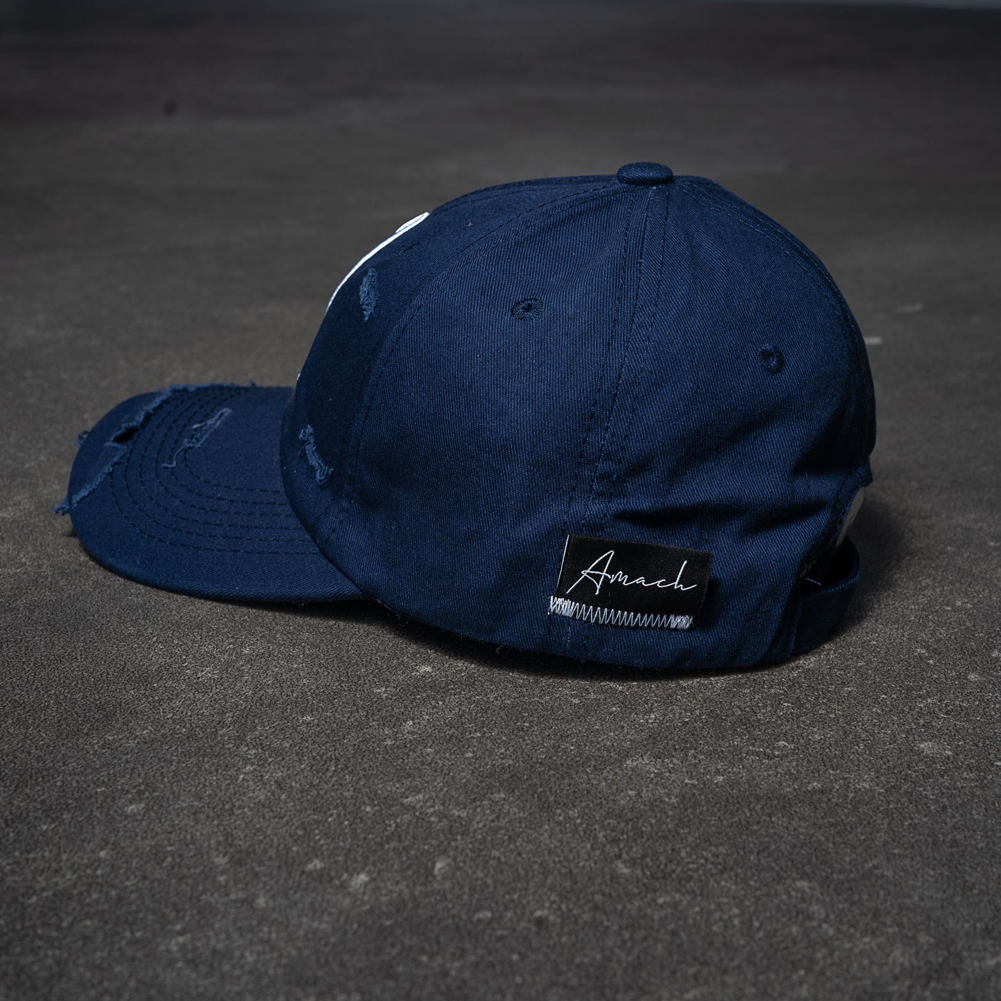 Distressed Cap Navy