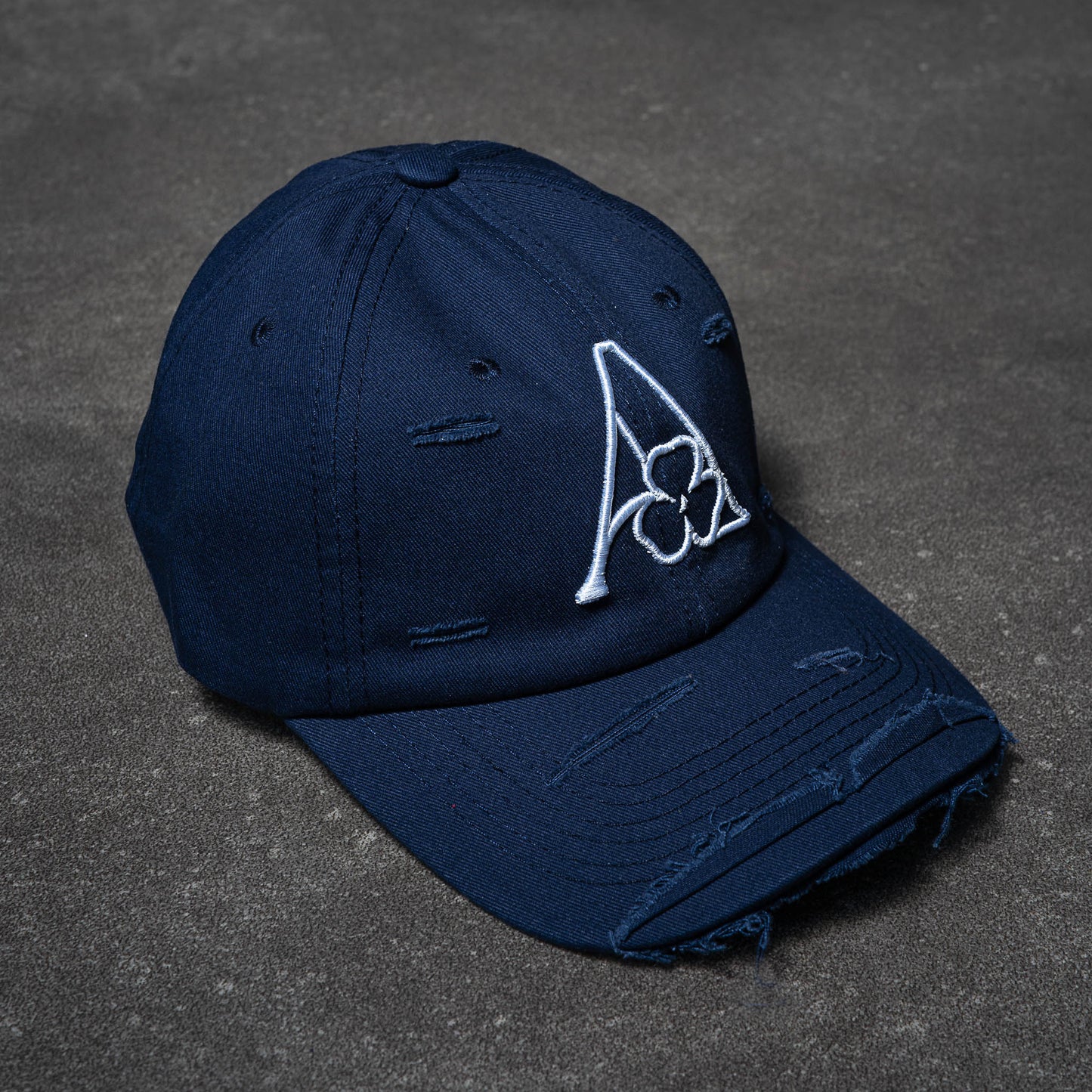 Distressed Cap Navy