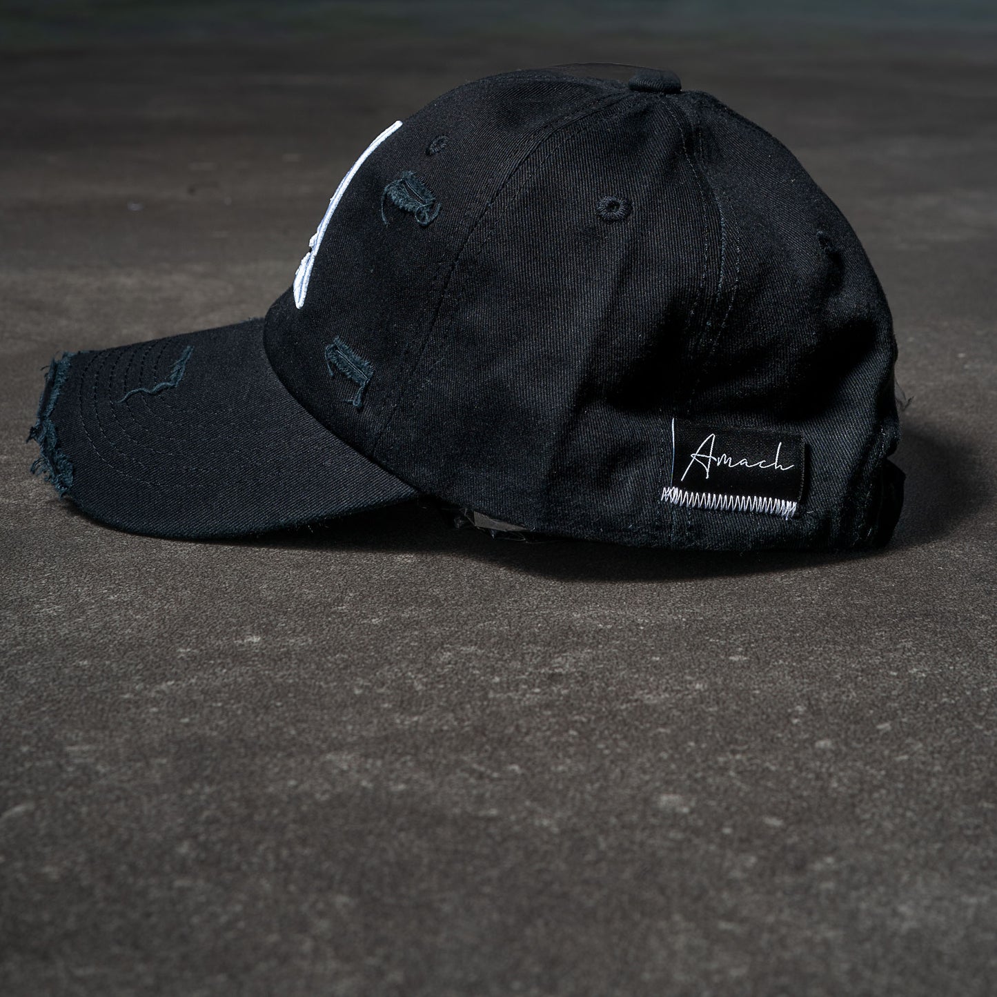 Distressed Cap Black