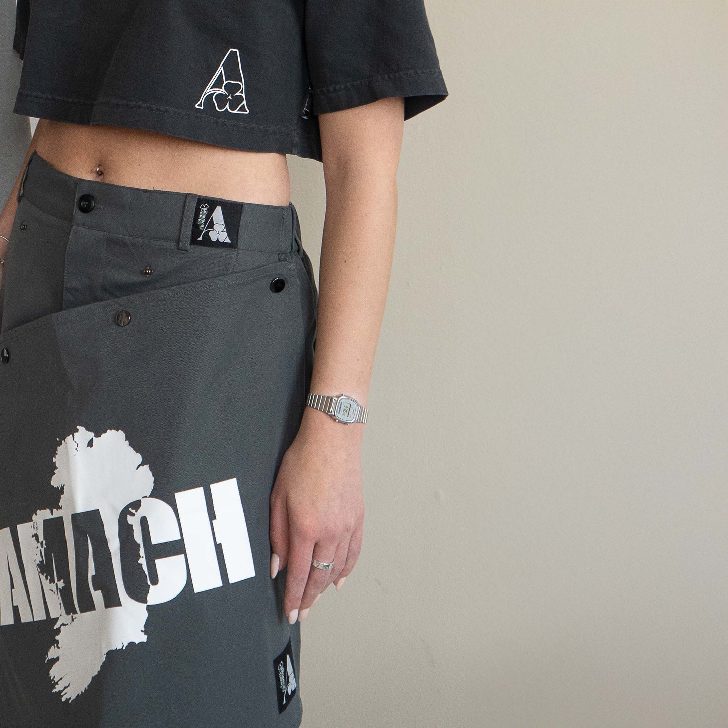 Vintage Crop-top - Sky Black